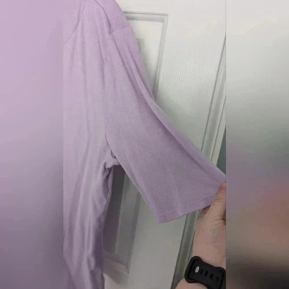 Croft & Barrow® Elbow-Sleeve Splitneck Women's Top Size Large (EUC) - Picture 8 of 11